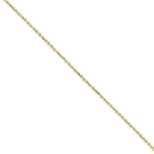IceCarats 14k Yellow Gold 1.3mm Solid Lobster Link Rope Bracelet Chain 8 Inch