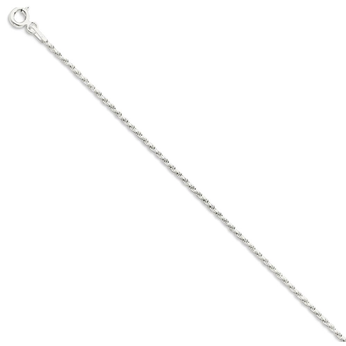 IceCarats 925 Sterling Silver 1.5mm Link Rope Bracelet Chain 7 Inch