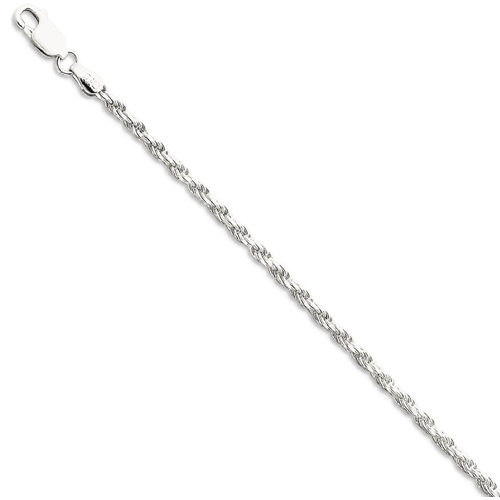 IceCarats 925 Sterling Silver 2.5mm Link Rope Bracelet Chain 8 Inch