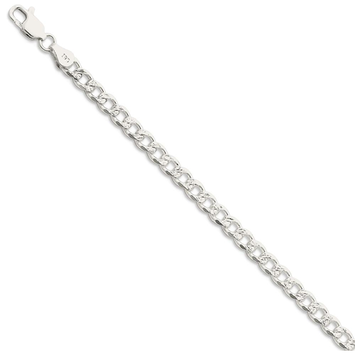 IceCarats 925 Sterling Silver 4.5mm Link Curb Bracelet Chain 7 Inch