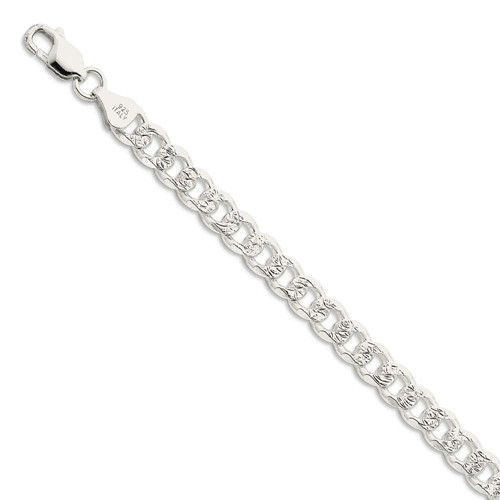 IceCarats 925 Sterling Silver 7mm Link Curb Bracelet Chain 8 Inch Pav?