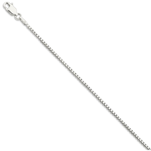 IceCarats 925 Sterling Silver 1.4mm Link Box Bracelet Chain 7 Inch