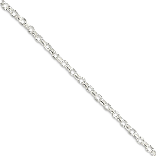 IceCarats 925 Sterling Silver 3mm Rolo Bracelet Chain 7 Inch