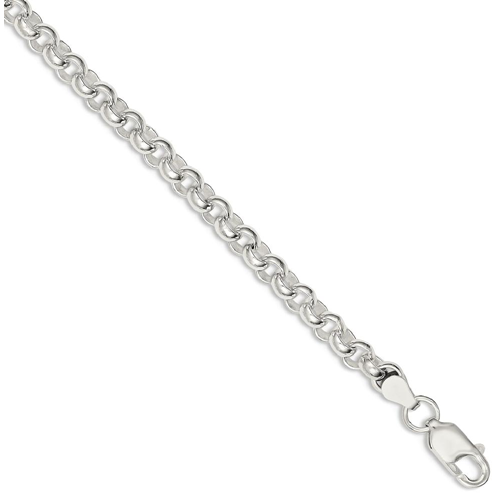 IceCarats 925 Sterling Silver 5mm Rolo Bracelet Chain 7.50 Inch