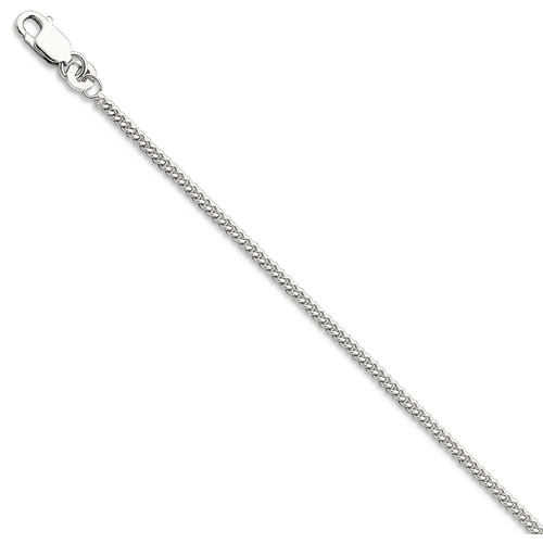 IceCarats 925 Sterling Silver 1.75mm Link Curb Bracelet Chain 8 Inch