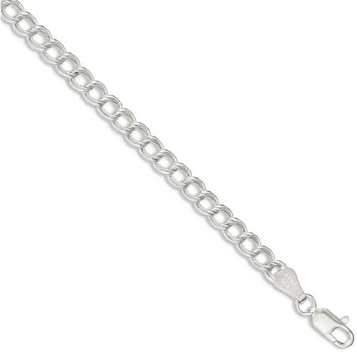 IceCarats 925 Sterling Silver Double Link Charm Bracelet 7 Inch