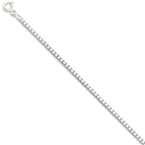 IceCarats 925 Sterling Silver 1.9mm Link Box Bracelet Chain 7 Inch