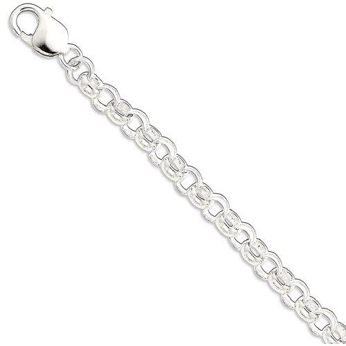 IceCarats 925 Sterling Silver 6.75mm Link Bracelet 7 Inch Chain Rope