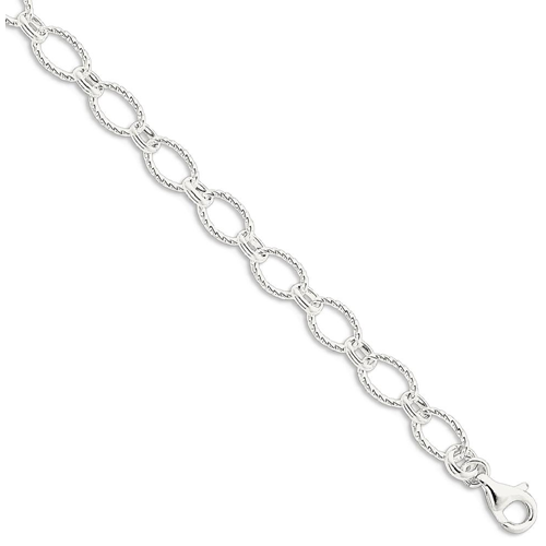 IceCarats 925 Sterling Silver Bracelet 7 Inch Chain Rolo