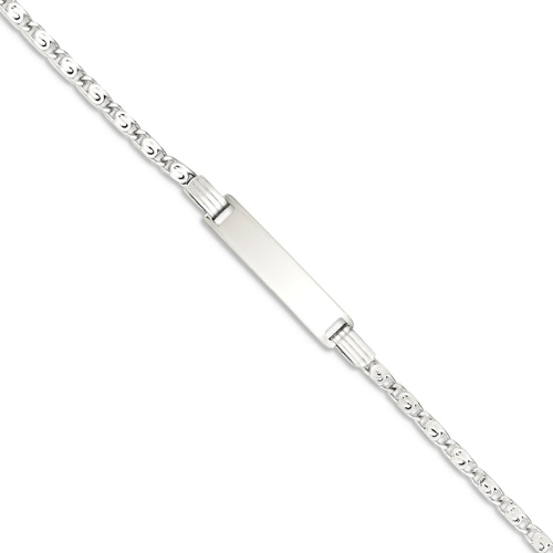 IceCarats 925 Sterling Silver 6 Inch Engraveable Childrens Id Bracelet