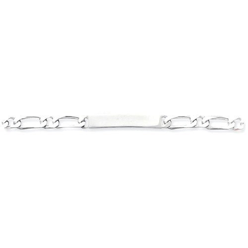 IceCarats 925 Sterling Silver 8 Inch Engravable 1 Figaro Link Id Bracelet Chain