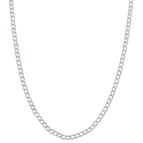 IceCarats 925 Sterling Silver Half Round Wire Link Curb Bracelet Chain 8 Inch