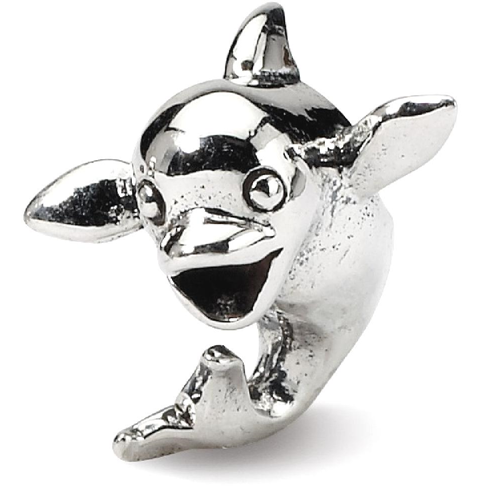 IceCarats 925 Sterling Silver Charm For Bracelet Kids Dolphin Bead Kid Line