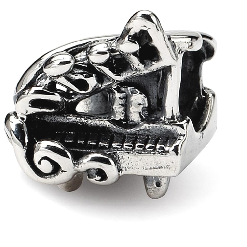 IceCarats 925 Sterling Silver Charm For Bracelet Baby Grand Piano Bead Art Music