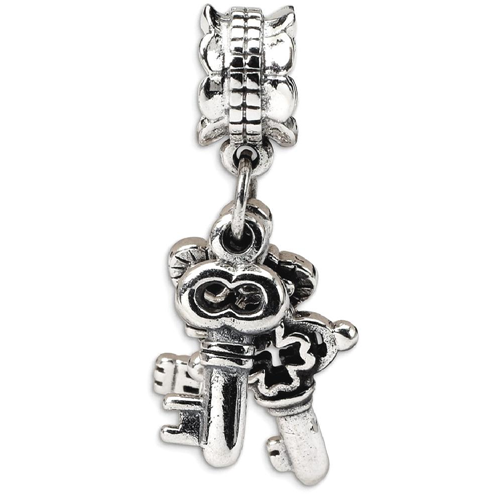 IceCarats 925 Sterling Silver Charm For Bracelet Three Keys Dangle Bead Love