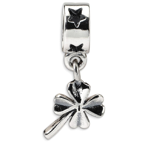 IceCarats 925 Sterling Silver Charm For Bracelet 4 Leaf Clover Dangle Bead Good Luck