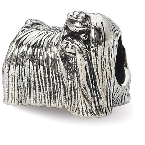 IceCarats 925 Sterling Silver Charm For Bracelet Maltese Dog Bead Animal
