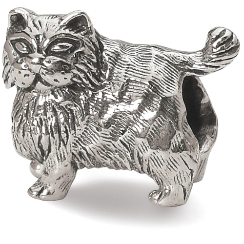 IceCarats 925 Sterling Silver Charm For Bracelet Persian Cat Bead Animal