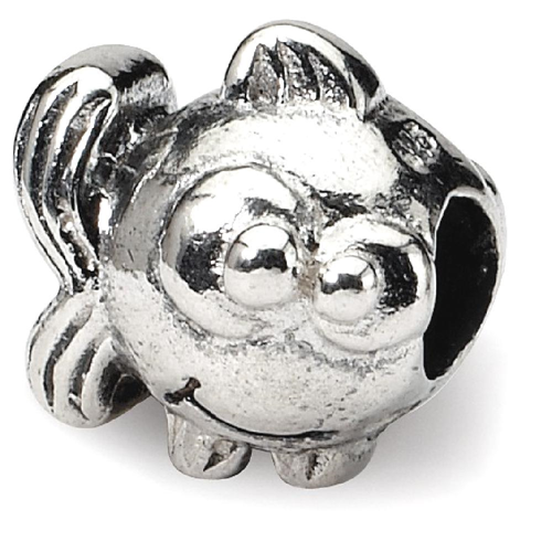 IceCarats 925 Sterling Silver Charm For Bracelet Kids Fish Bead Kid Line