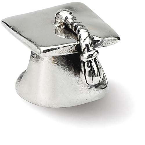 IceCarats 925 Sterling Silver Charm For Bracelet Graduation Cap Bead School