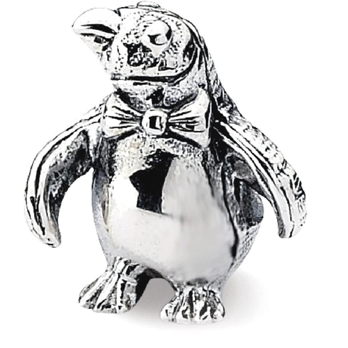 IceCarats 925 Sterling Silver Charm For Bracelet Penguin Bead Animal
