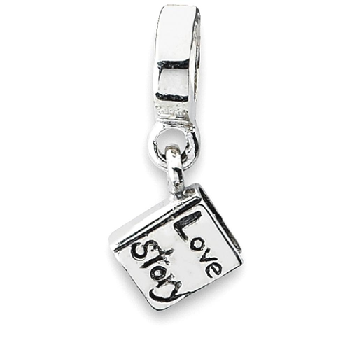 IceCarats 925 Sterling Silver Charm For Bracelet Love Story Book Dangle Bead