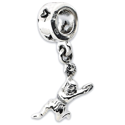 IceCarats 925 Sterling Silver Charm For Bracelet Cheerleader Dangle Bead Sport