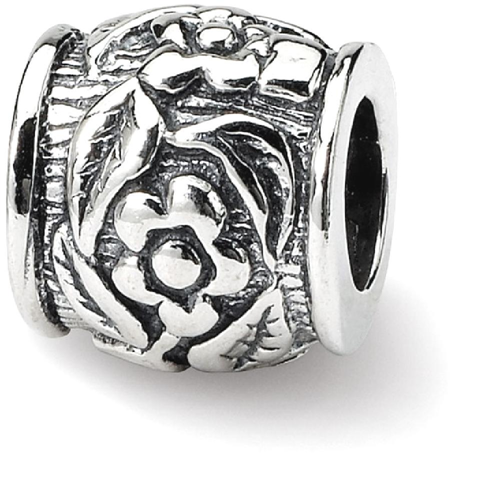 IceCarats 925 Sterling Silver Charm For Bracelet Floral Bead