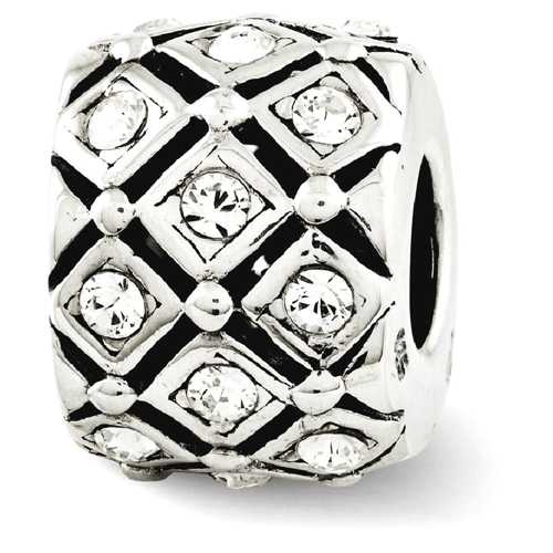 IceCarats 925 Sterling Silver Charm For Bracelet April Swarovski Crystal Bead Stone Birthstone
