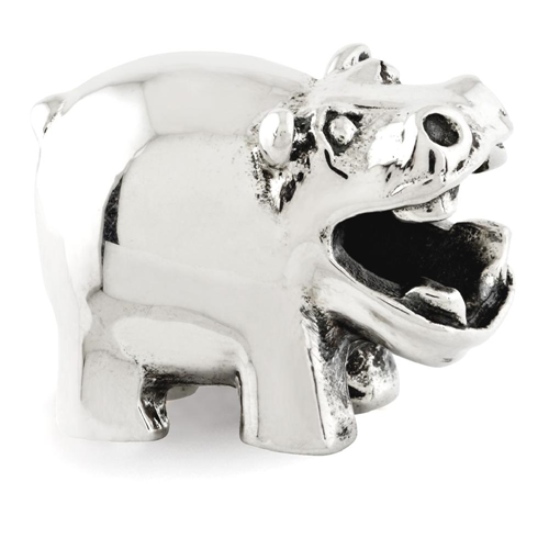 IceCarats 925 Sterling Silver Charm For Bracelet Hippo Bead Animal