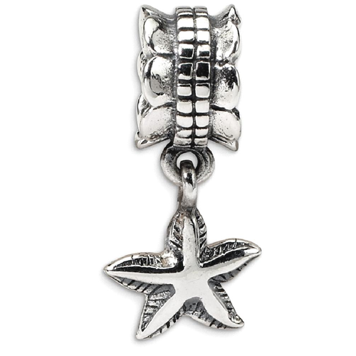 IceCarats 925 Sterling Silver Charm For Bracelet Starfish Dangle Bead Beach