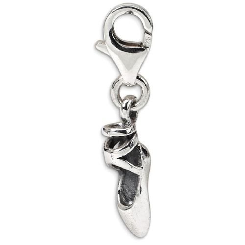 IceCarats 925 Sterling Silver Charm For Bracelet Ballet Slipper Click On Bead Personal Art Music Click-on
