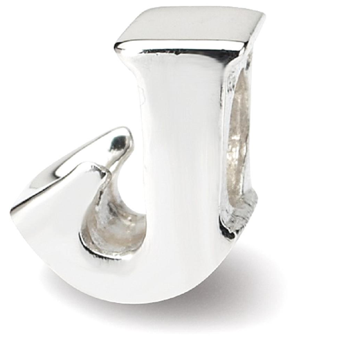 IceCarats 925 Sterling Silver Charm For Bracelet Letter J Bead Alphabet