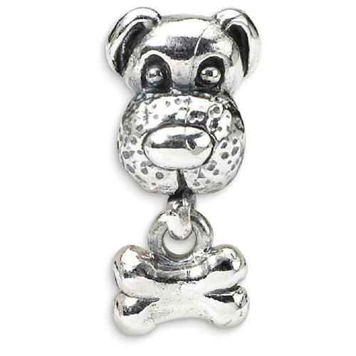 IceCarats 925 Sterling Silver Charm For Bracelet Kids Dog Bone Bead Kid Line