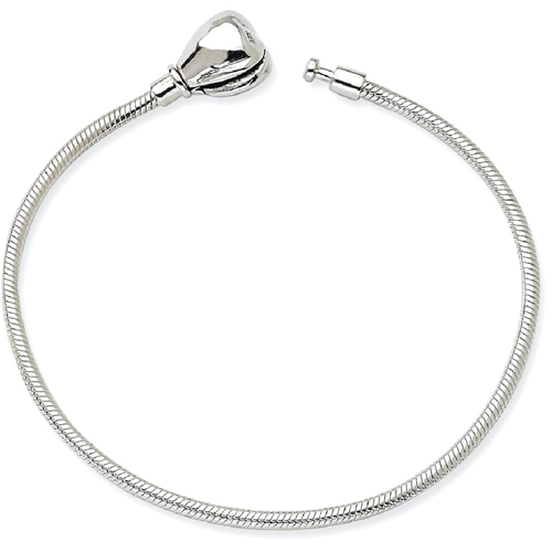 IceCarats 925 Sterling Silver Reflections Kids Hinged Clasp Bracelet 4.25 Inch Bead