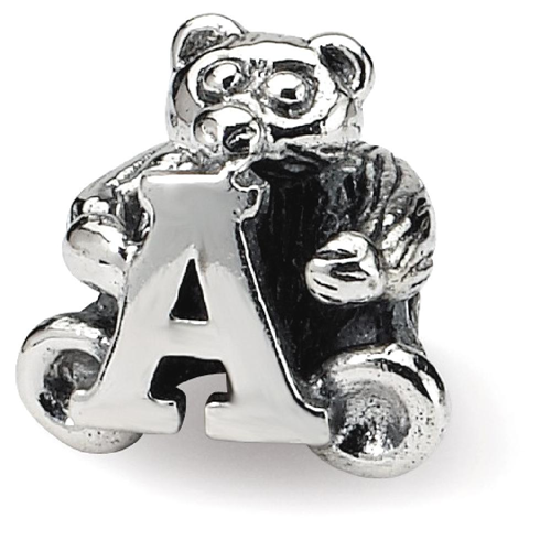 IceCarats 925 Sterling Silver Charm For Bracelet Kids Letter A Bead Kid Line
