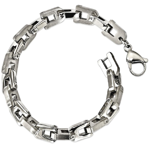 IceCarats Stainless Steel Brushed 8.5 Inch Bracelet 8.50 Men | Best Buy ...