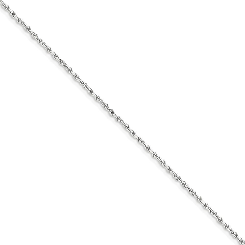 IceCarats 14k White Gold 1.30mm Link Rope Bracelet Chain 8 Inch