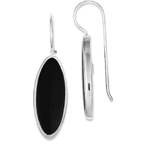 IceCarats 925 Sterling Silver Black Onyx Drop Dangle Chandelier Ball Button Stud Earrings