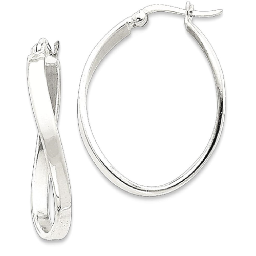 IceCarats 925 Sterling Silver Oval Hoop Earrings Ear Hoops Set For Women