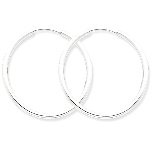 IceCarats 925 Sterling Silver 2mm Hoop Earrings Ear Hoops Set For Women Round Endles