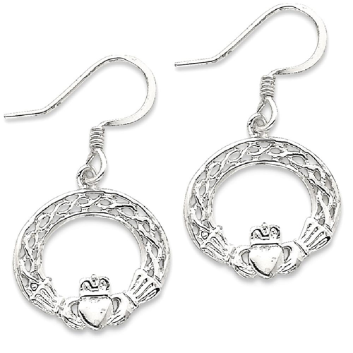 IceCarats 925 Sterling Silver Celtic Knot Irish Claddagh Drop Dangle Chandelier Earrings