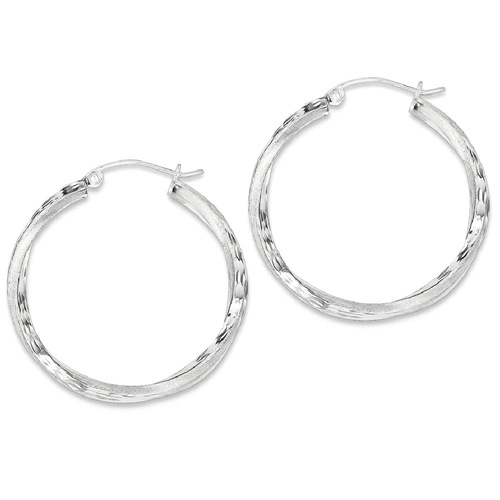 IceCarats 925 Sterling Silver Twist Hoop Earrings Ear Hoops Set For Women
