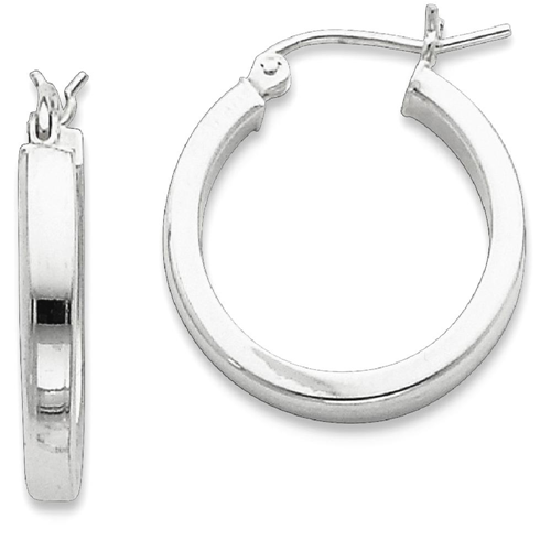 IceCarats 925 Sterling Silver Square Tube Hoop Earrings Ear Hoops Set For Women Round