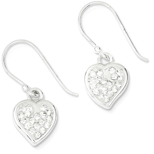 IceCarats 925 Sterling Silver Stellux Crystal Heart Drop Dangle Chandelier Earrings Love