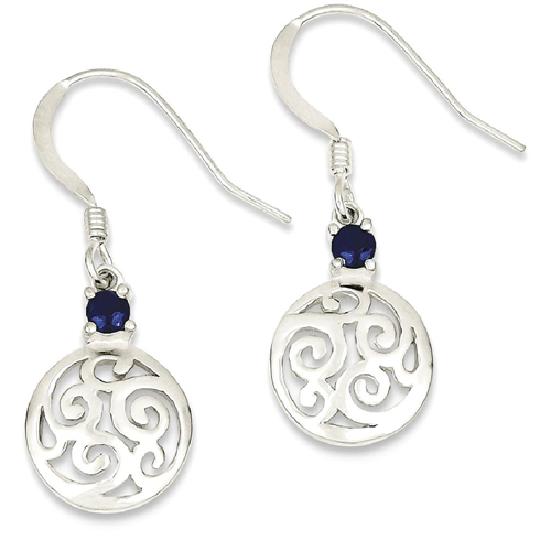 Icecarats 925 Sterling Silver Blue Iolite Round Filigree Drop Dangle Icecarats 925 Sterling Silver Blue Iolite Round Filigree Drop Dangle Chandelier Earrings Best Canada