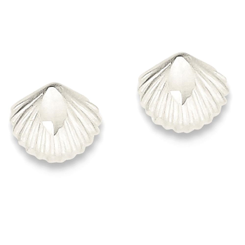 IceCarats 925 Sterling Silver Sea Shell Mermaid Nautical Jewelry Mini Post Stud Ball Button Earrings Animal Life