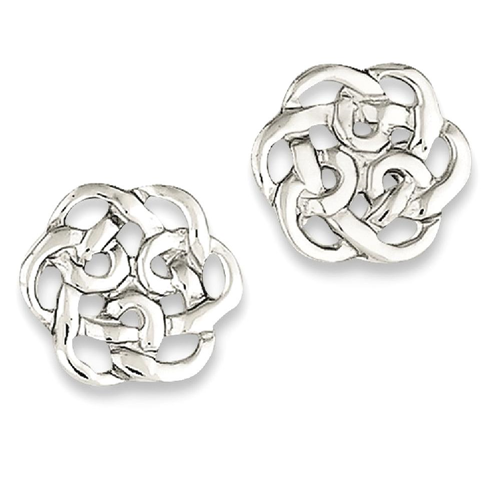 IceCarats 925 Sterling Silver Irish Claddagh Celtic Knot Post Stud Ball Button Earrings