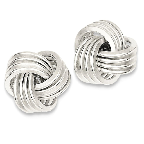 IceCarats 925 Sterling Silver Post Stud Ball Button Earrings Love Knot