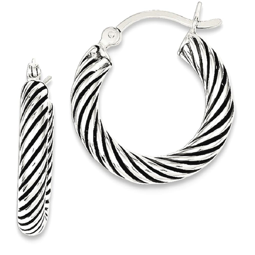 IceCarats 925 Sterling Silver Twist Hoop Earrings Ear Hoops Set For Women